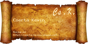 Cserta Kevin névjegykártya